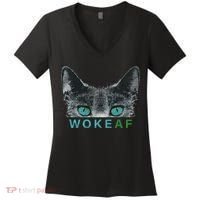 Woke AF Women's V-Neck T-Shirt thumb 0