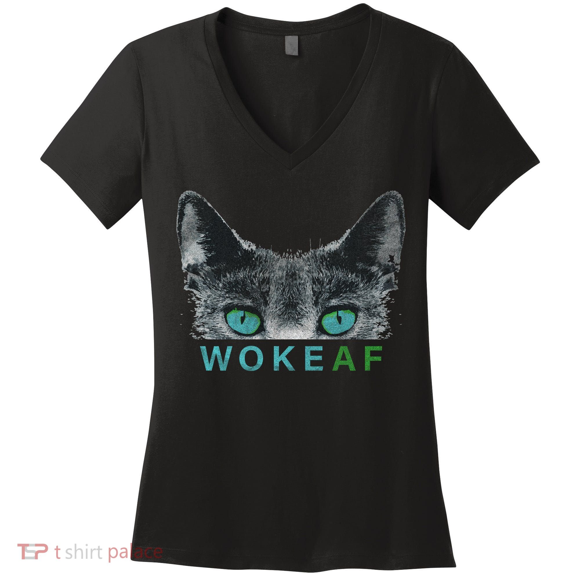 Woke AF Women's V-Neck T-Shirt