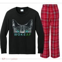 Woke AF Kids Long Sleeve Plaid Pajama Set thumb 0