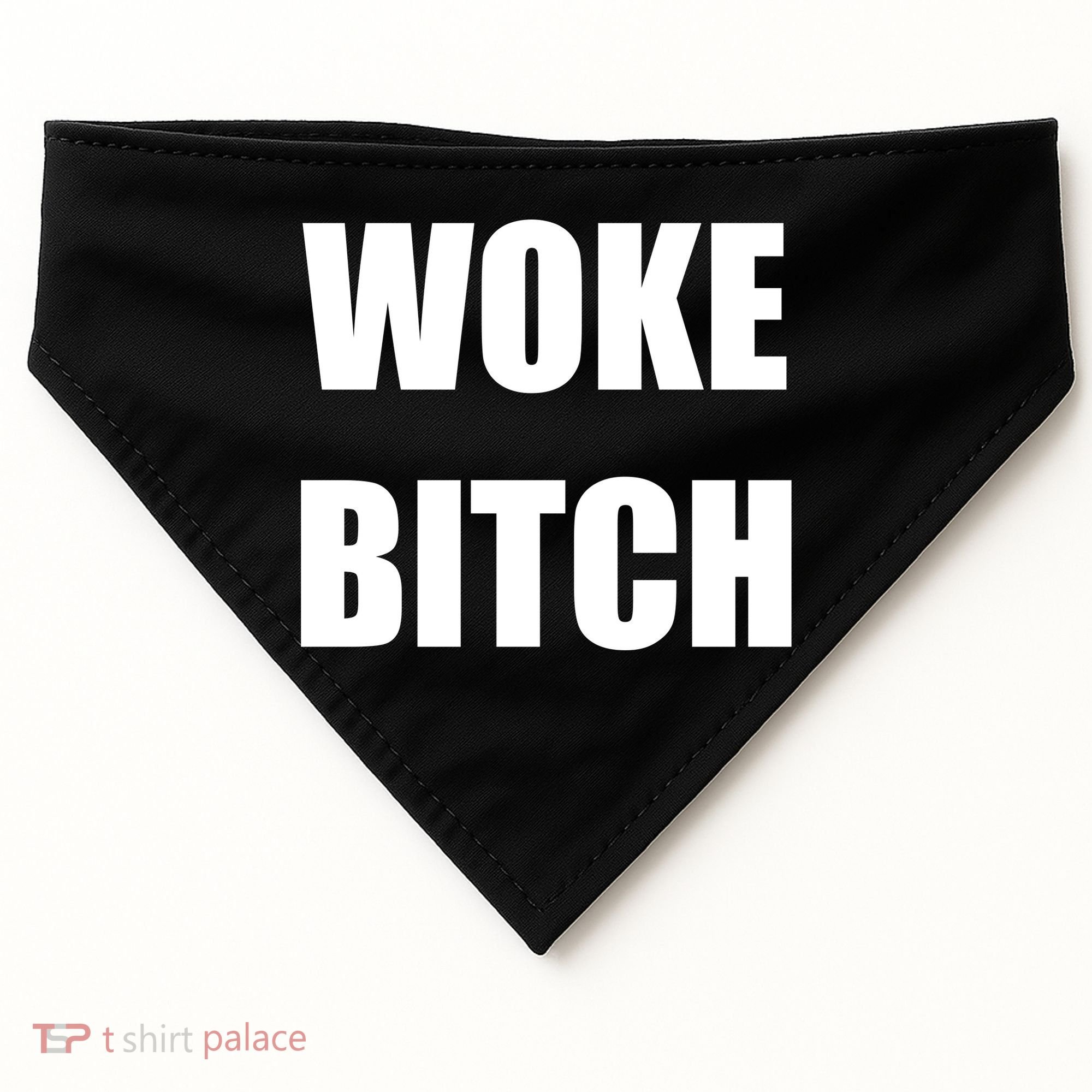 Woke Bitch USA-Made Doggie Bandana