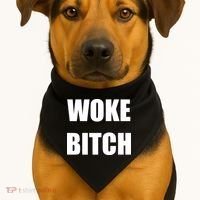 Woke Bitch USA-Made Doggie Bandana thumb 1