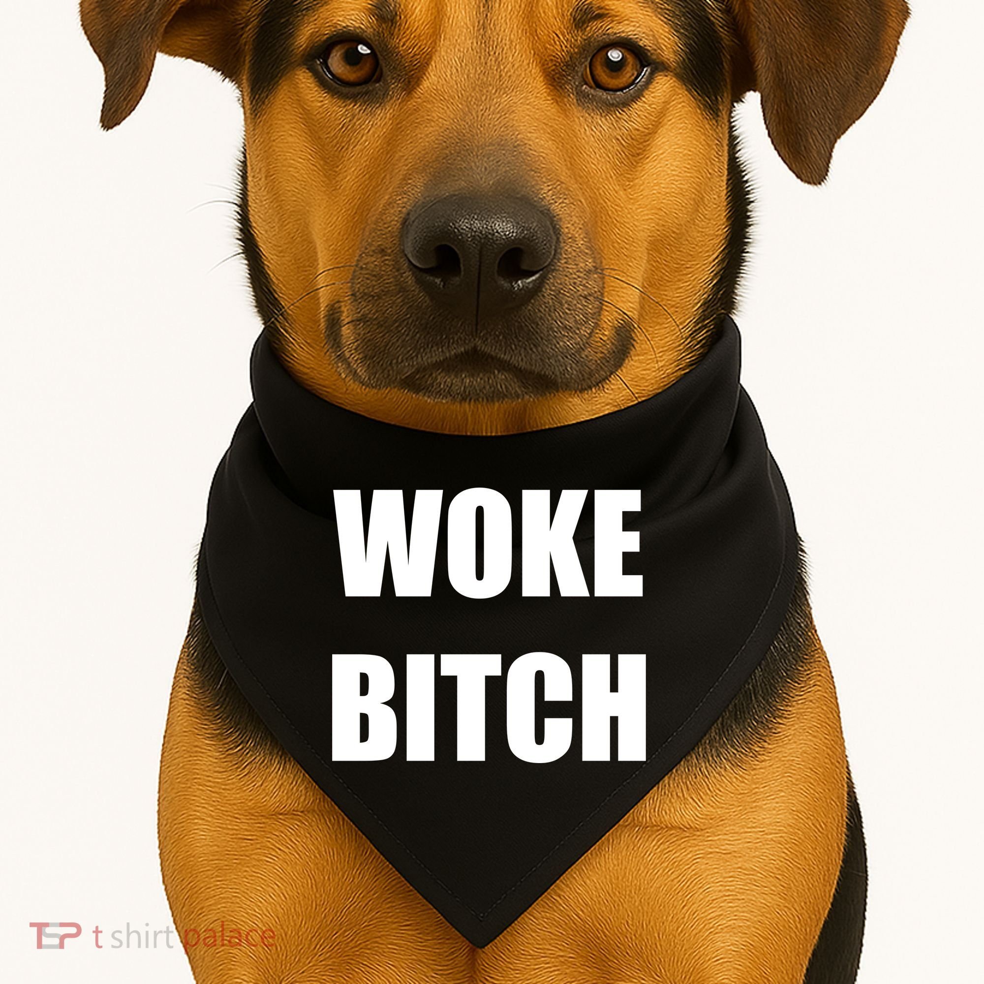 Woke Bitch USA-Made Doggie Bandana