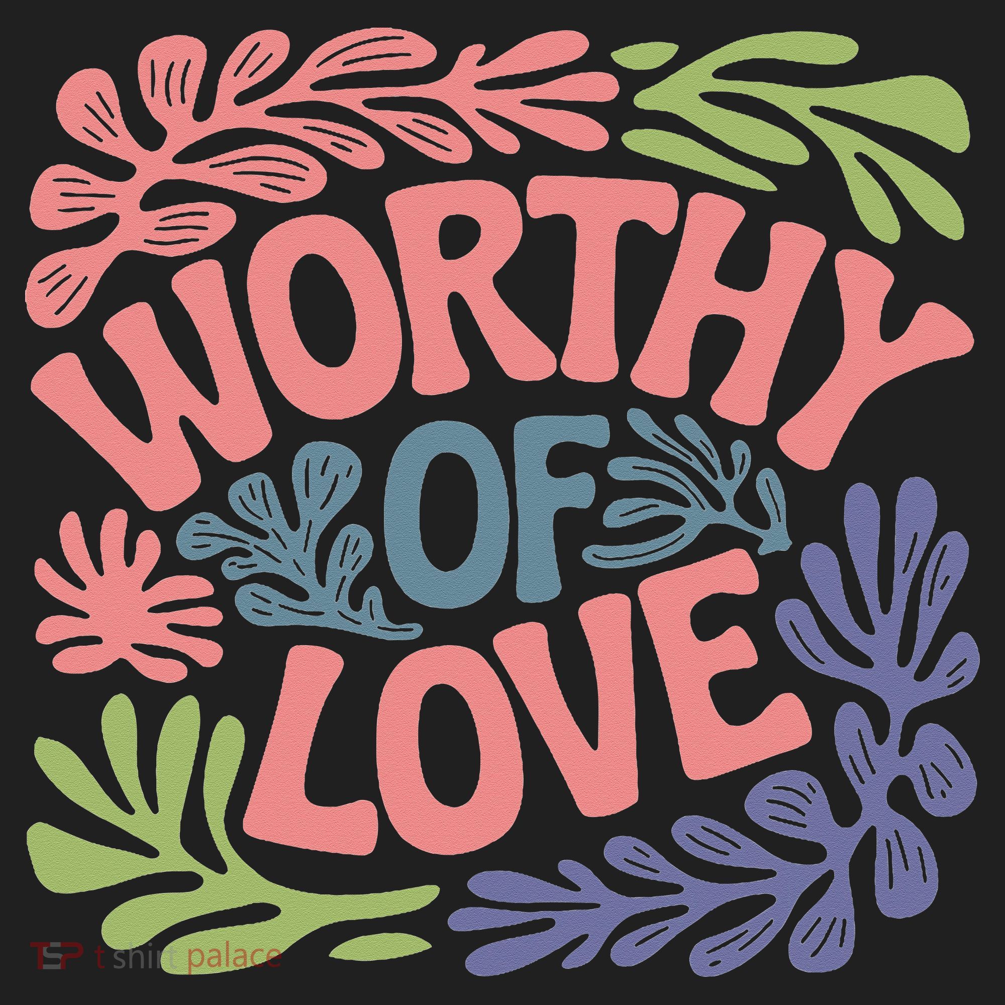 Worthy Of Love Inspirational Floral Pattern Adult Drive Performance Visor