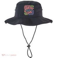 Worthy Of Love Inspirational Floral Pattern Bucket Hat thumb 0