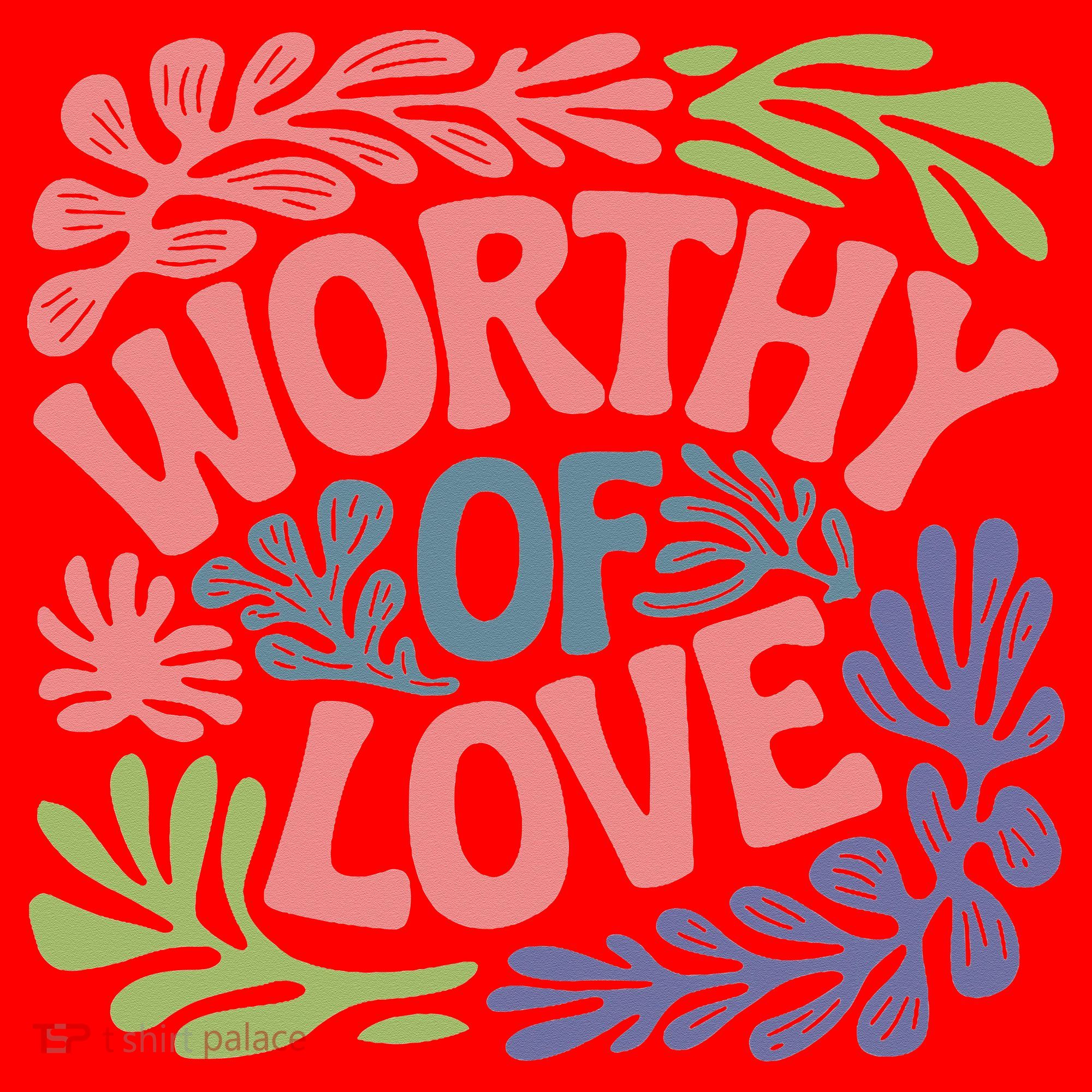 Worthy Of Love Inspirational Floral Pattern Santa Hat