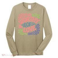 Worthy Of Love Inspirational Floral Pattern Long Sleeve Shirt thumb 0
