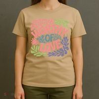 Worthy Of Love Inspirational Floral Pattern T-Shirt thumb 4