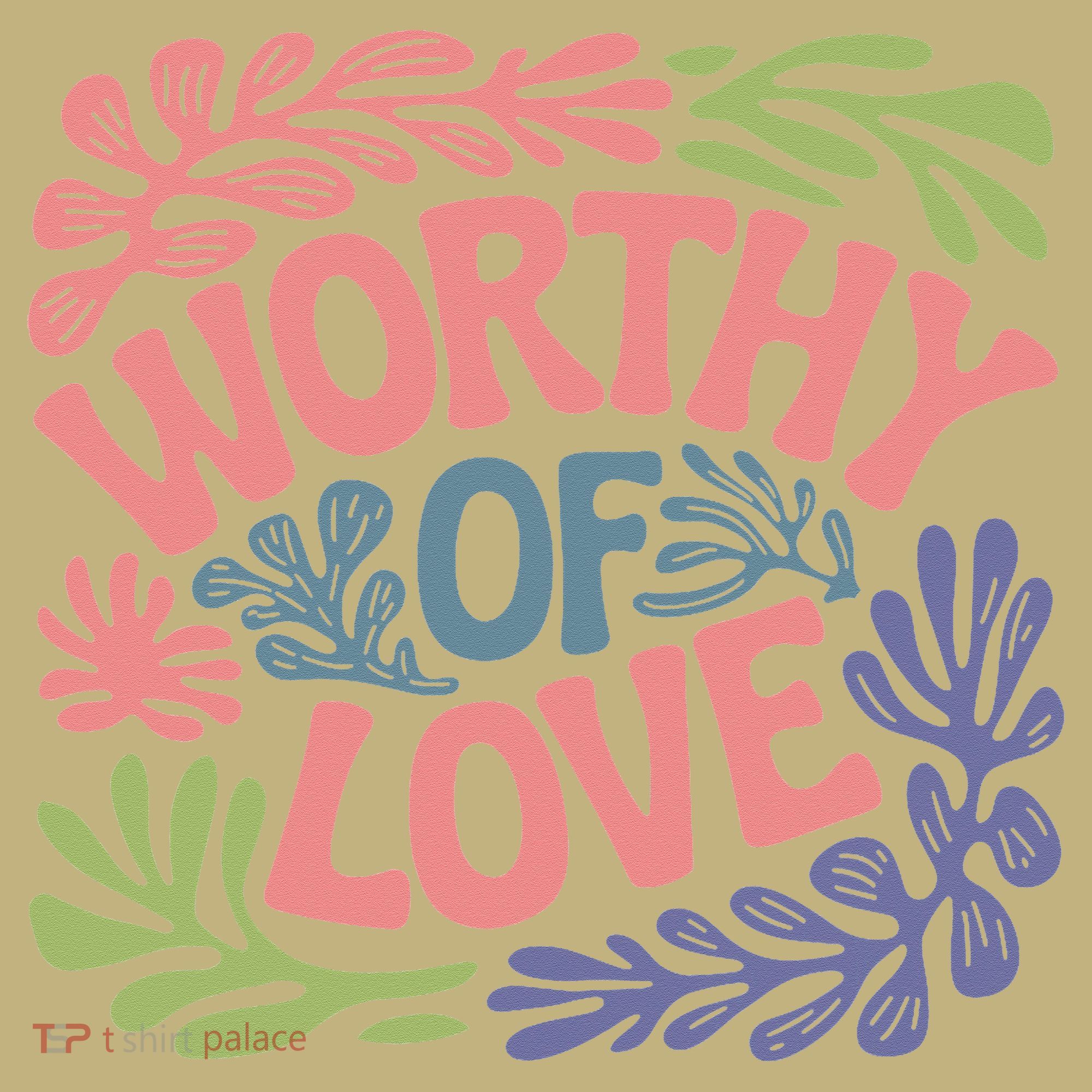 Worthy Of Love Inspirational Floral Pattern Mousepad