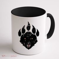 Wolf Claw Imprint Face Coffee Mug thumb 1