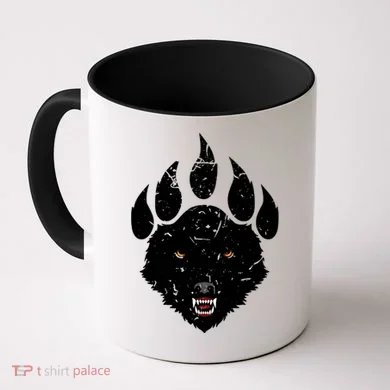 Wolf Claw Imprint Face Coffee Mug