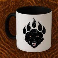 Wolf Claw Imprint Face Coffee Mug thumb 2