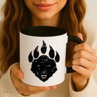 Wolf Claw Imprint Face Coffee Mug thumb 3