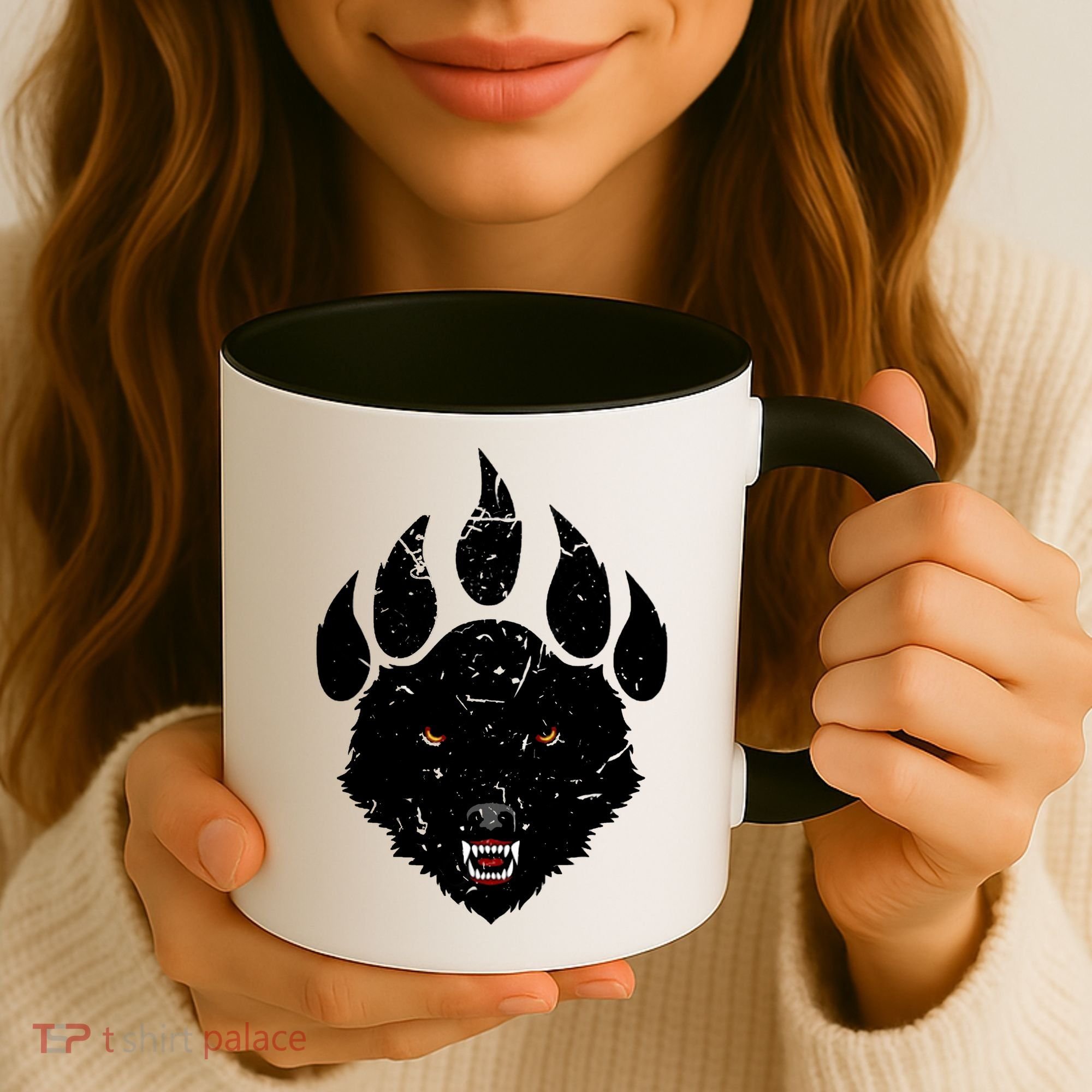 Wolf Claw Imprint Face Coffee Mug