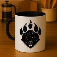 Wolf Claw Imprint Face Coffee Mug thumb 4
