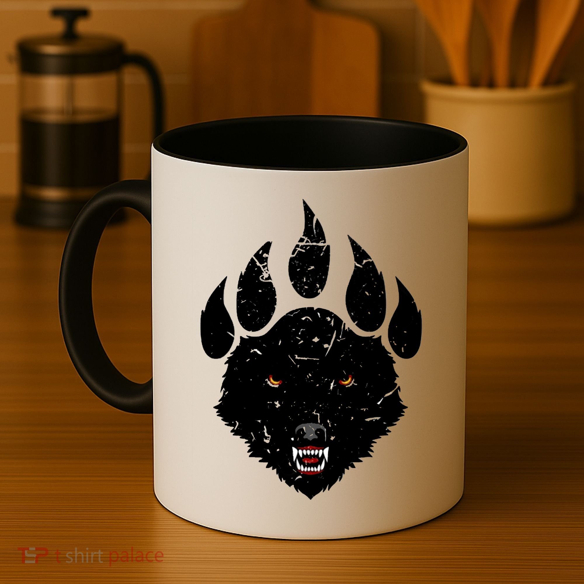 Wolf Claw Imprint Face Coffee Mug