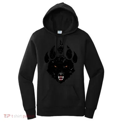 Wolf Claw Imprint Face Women's Hoodie