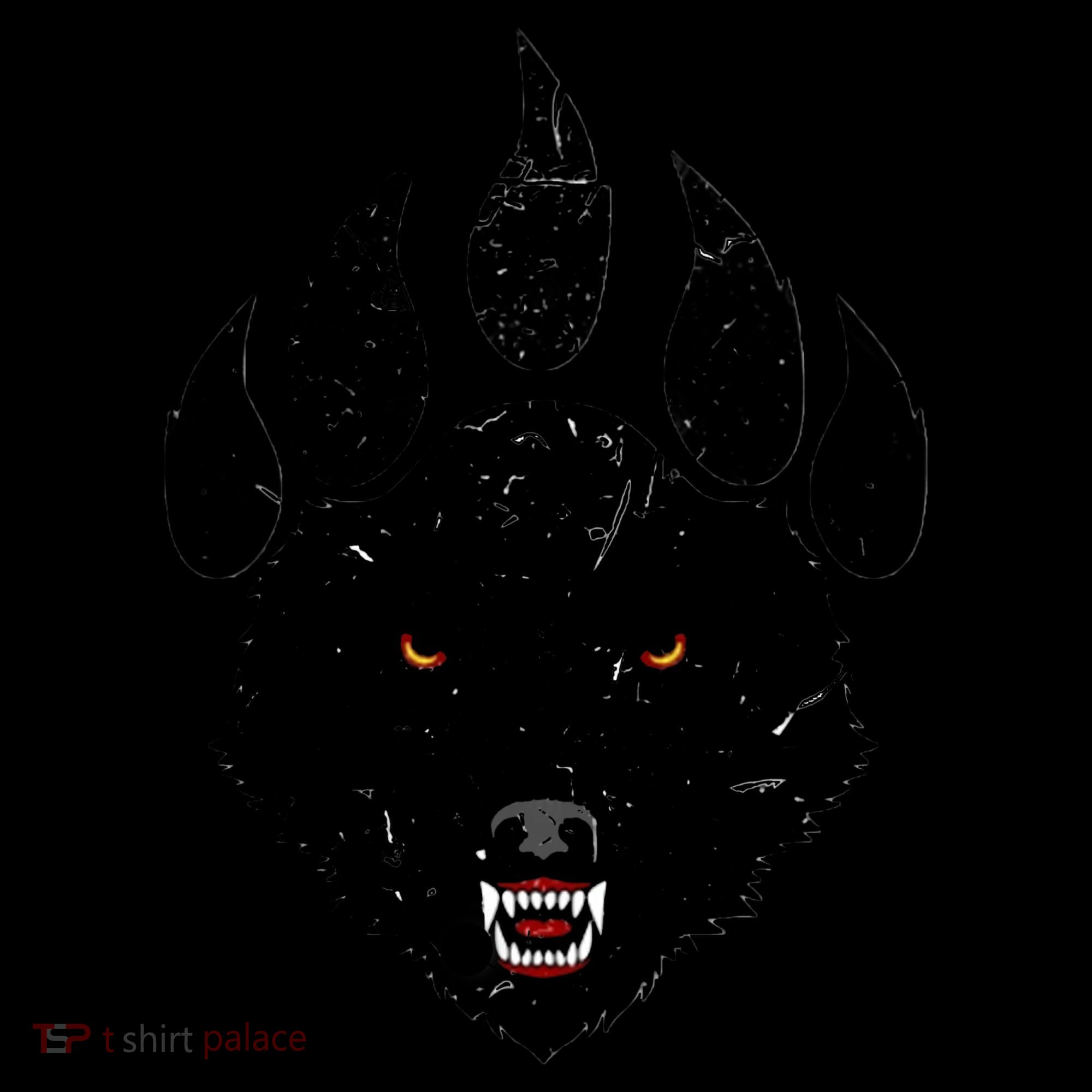 Wolf Claw Imprint Face Women's Hoodie