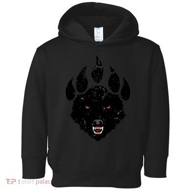 Wolf Claw Imprint Face Toddler Hoodie