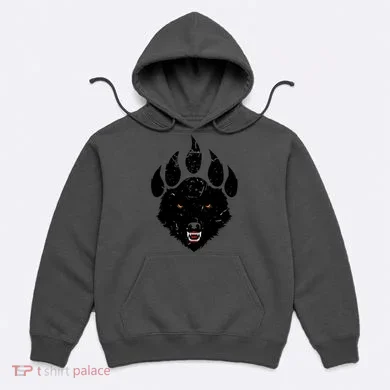 Wolf Claw Imprint Face Hoodie