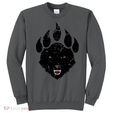 Wolf Claw Imprint Face Sweatshirt