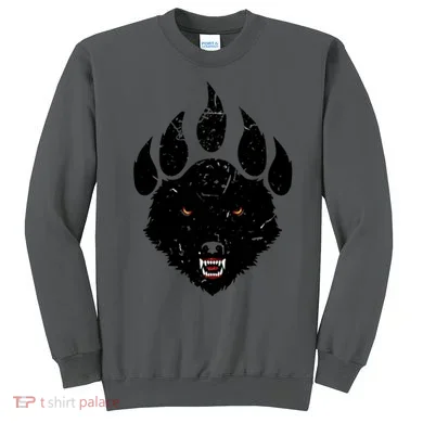 Wolf Claw Imprint Face Sweatshirt