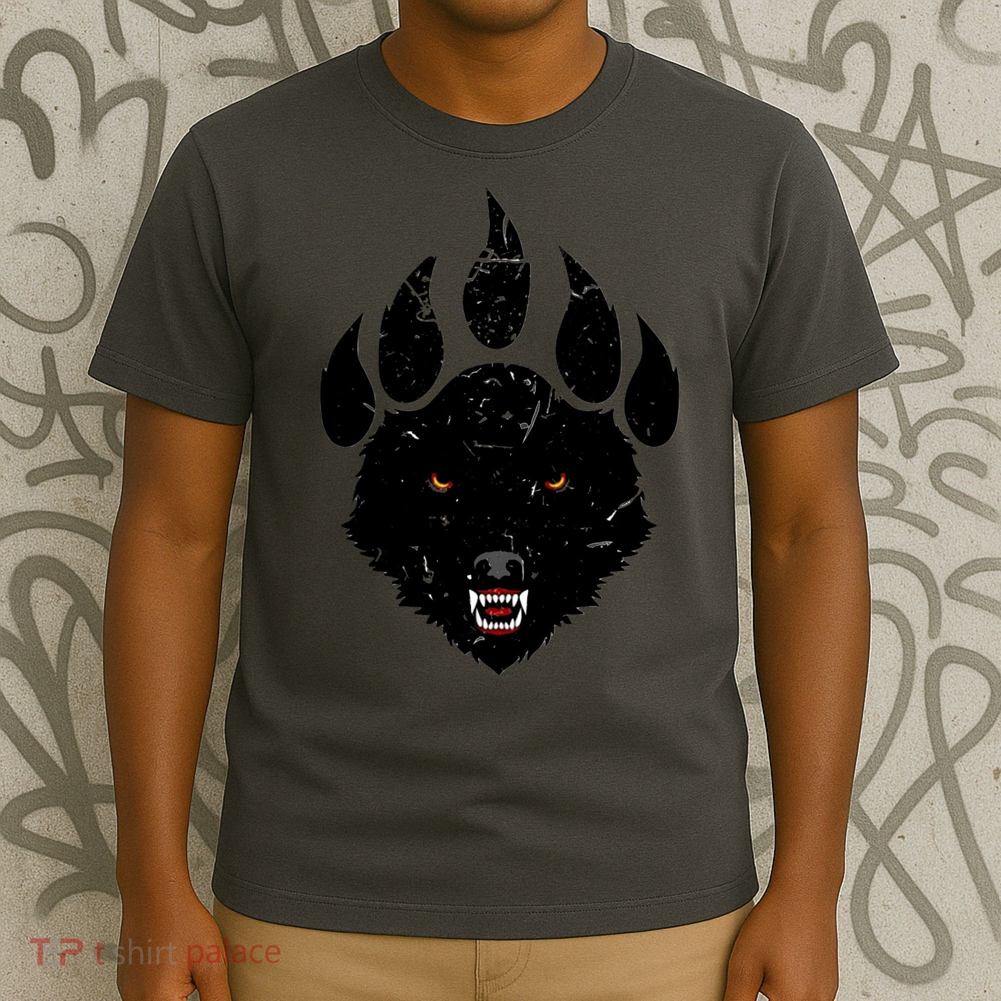 Wolf Claw Imprint Face T-Shirt