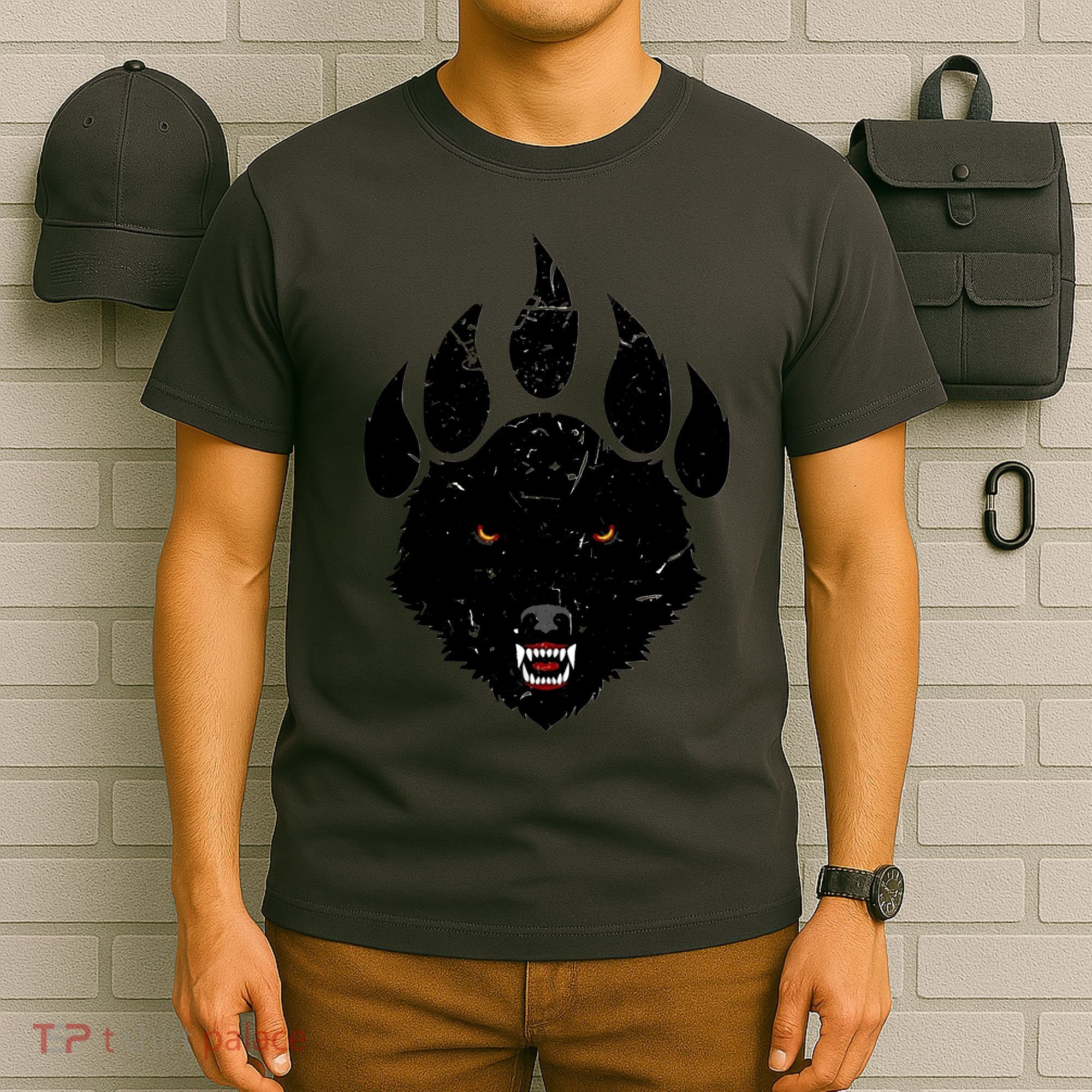 Wolf Claw Imprint Face T-Shirt