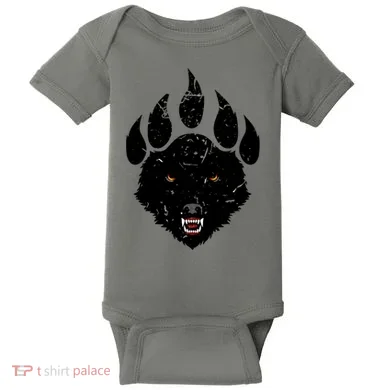 Wolf Claw Imprint Face Baby Bodysuit