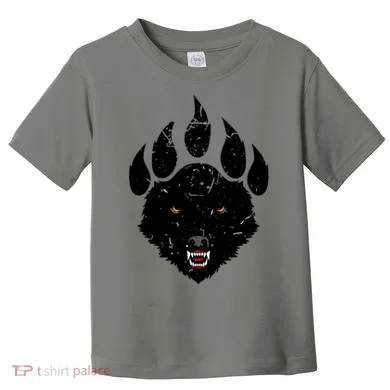 Wolf Claw Imprint Face Toddler T-Shirt