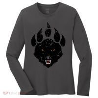 Wolf Claw Imprint Face Women's Long Sleeve Shirt thumb 0