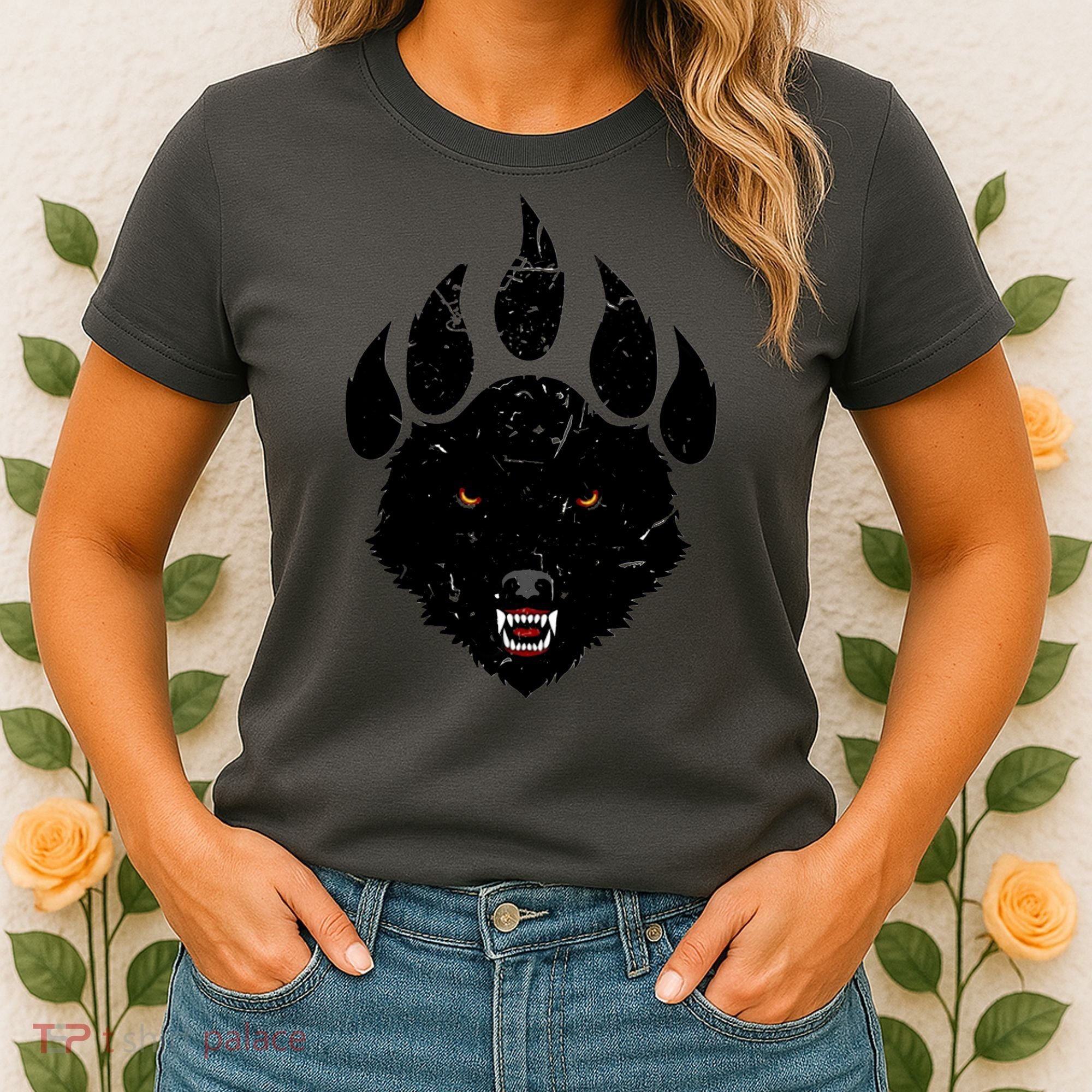 Wolf Claw Imprint Face Women's T-Shirt
