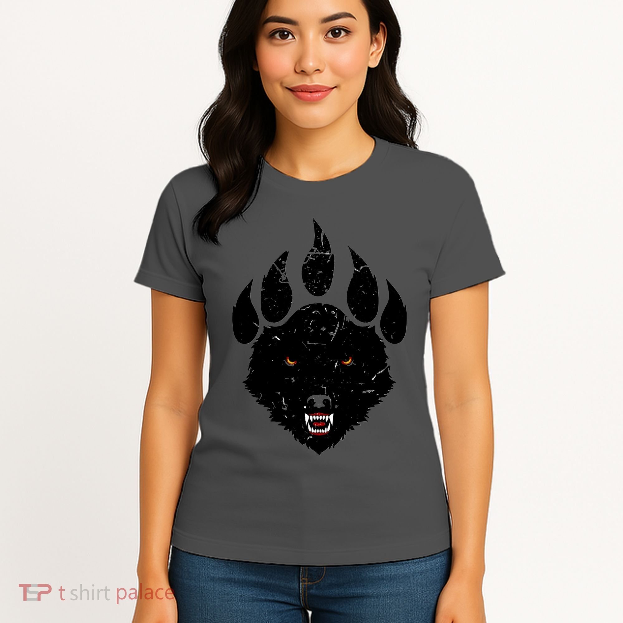 Wolf Claw Imprint Face Women's T-Shirt