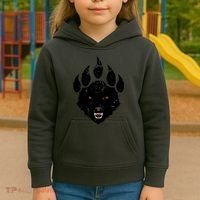 Wolf Claw Imprint Face Kids Hoodie thumb 3
