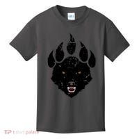 Wolf Claw Imprint Face Kids T-Shirt thumb 0