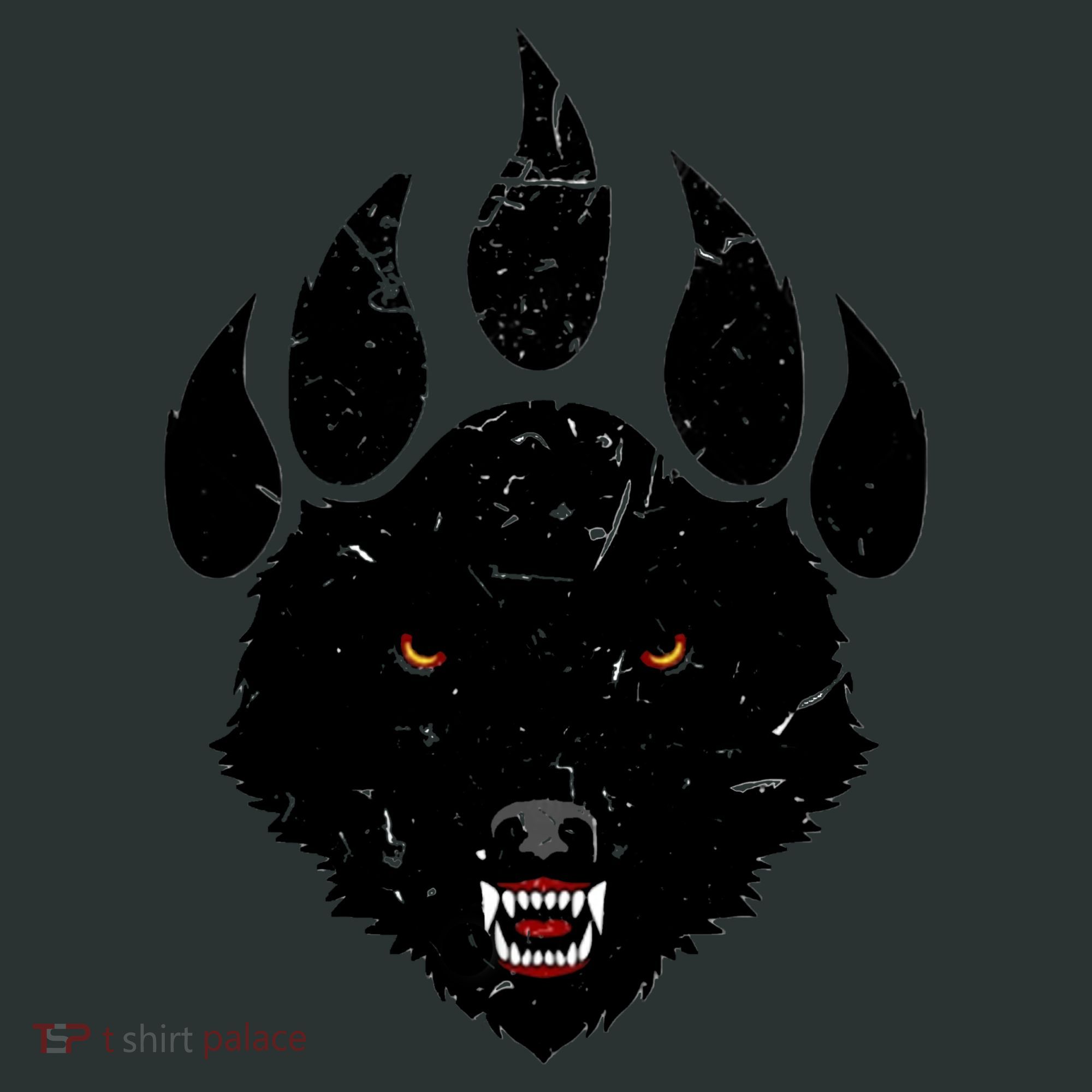 Wolf Claw Imprint Face Kids T-Shirt
