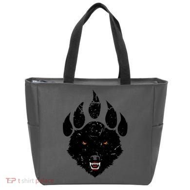 Wolf Claw Imprint Face Tote Bag
