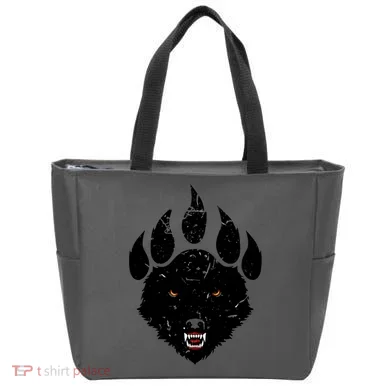Wolf Claw Imprint Face Tote Bag