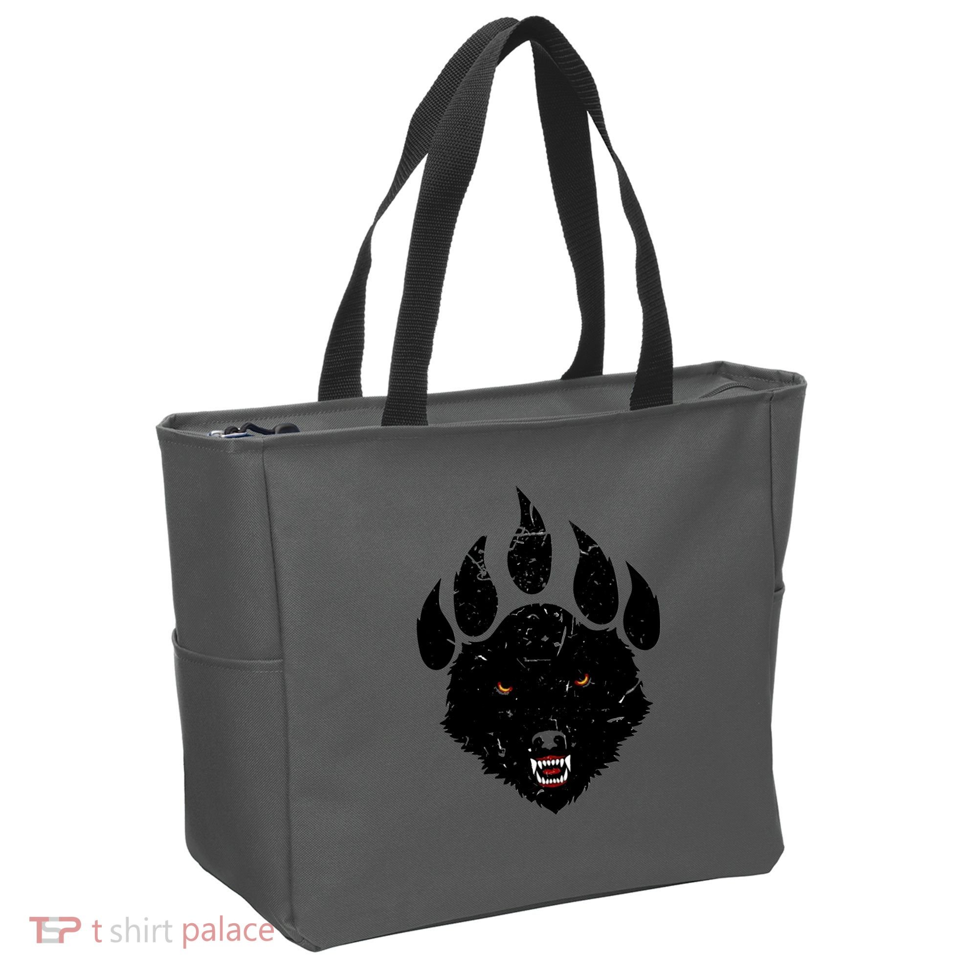 Wolf Claw Imprint Face Tote Bag