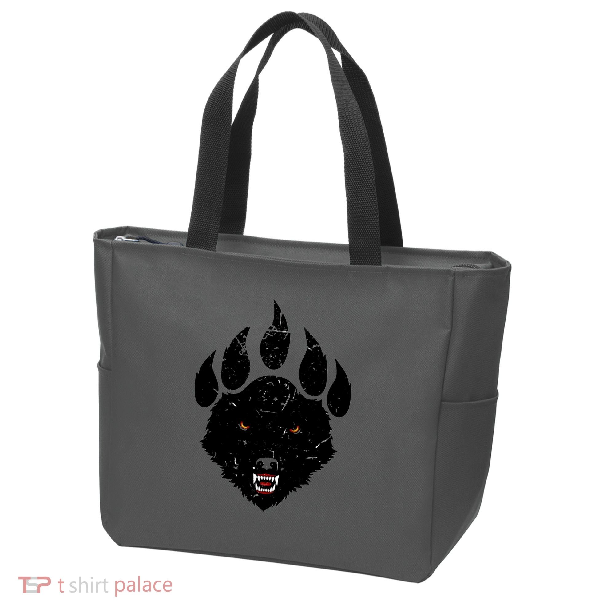 Wolf Claw Imprint Face Tote Bag
