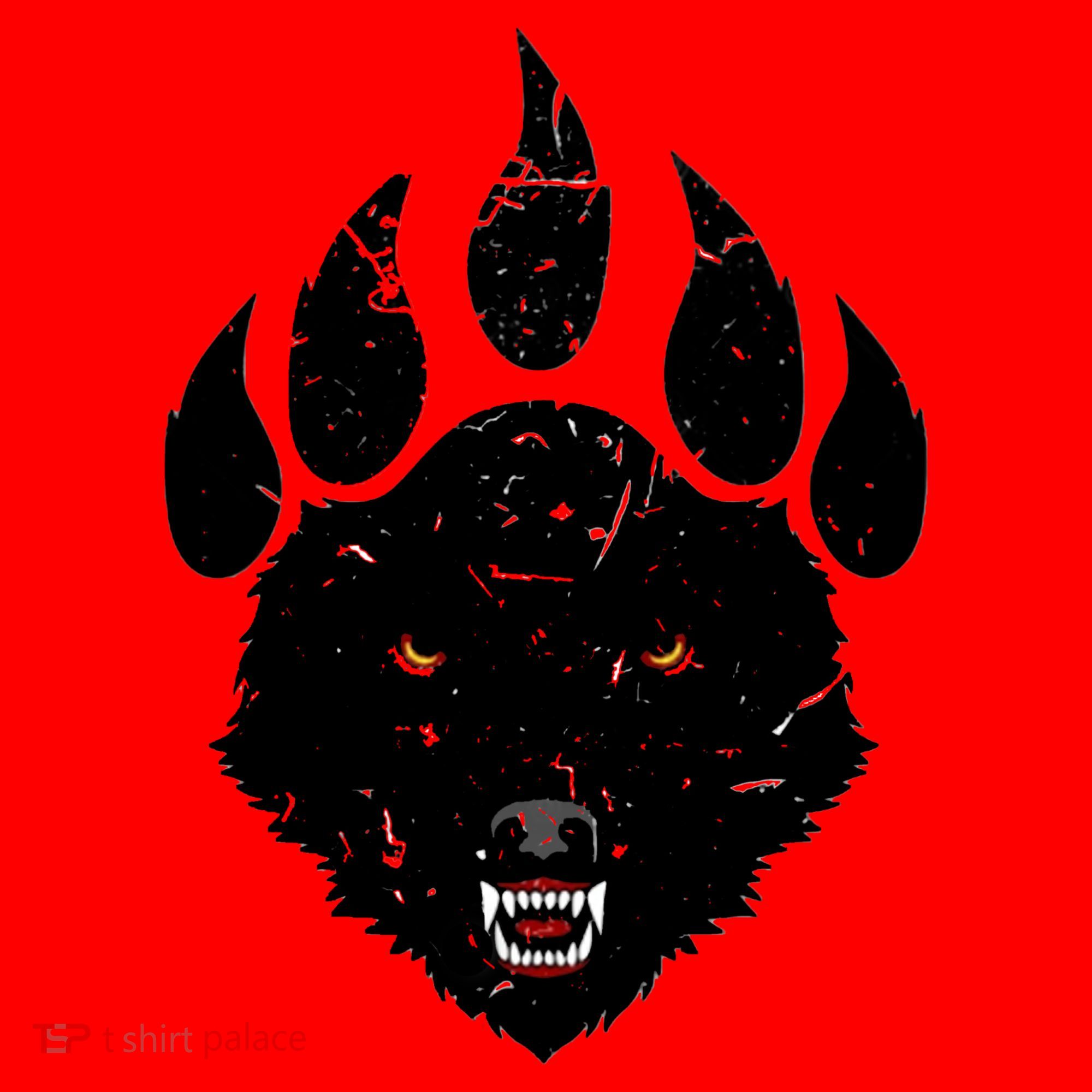 Wolf Claw Imprint Face Santa Hat