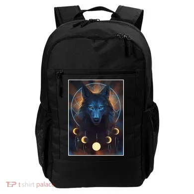Wolf Dream Catcher Moon Phases  Backpack