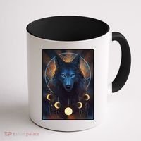 Wolf Dream Catcher Moon Phases  Coffee Mug thumb 1