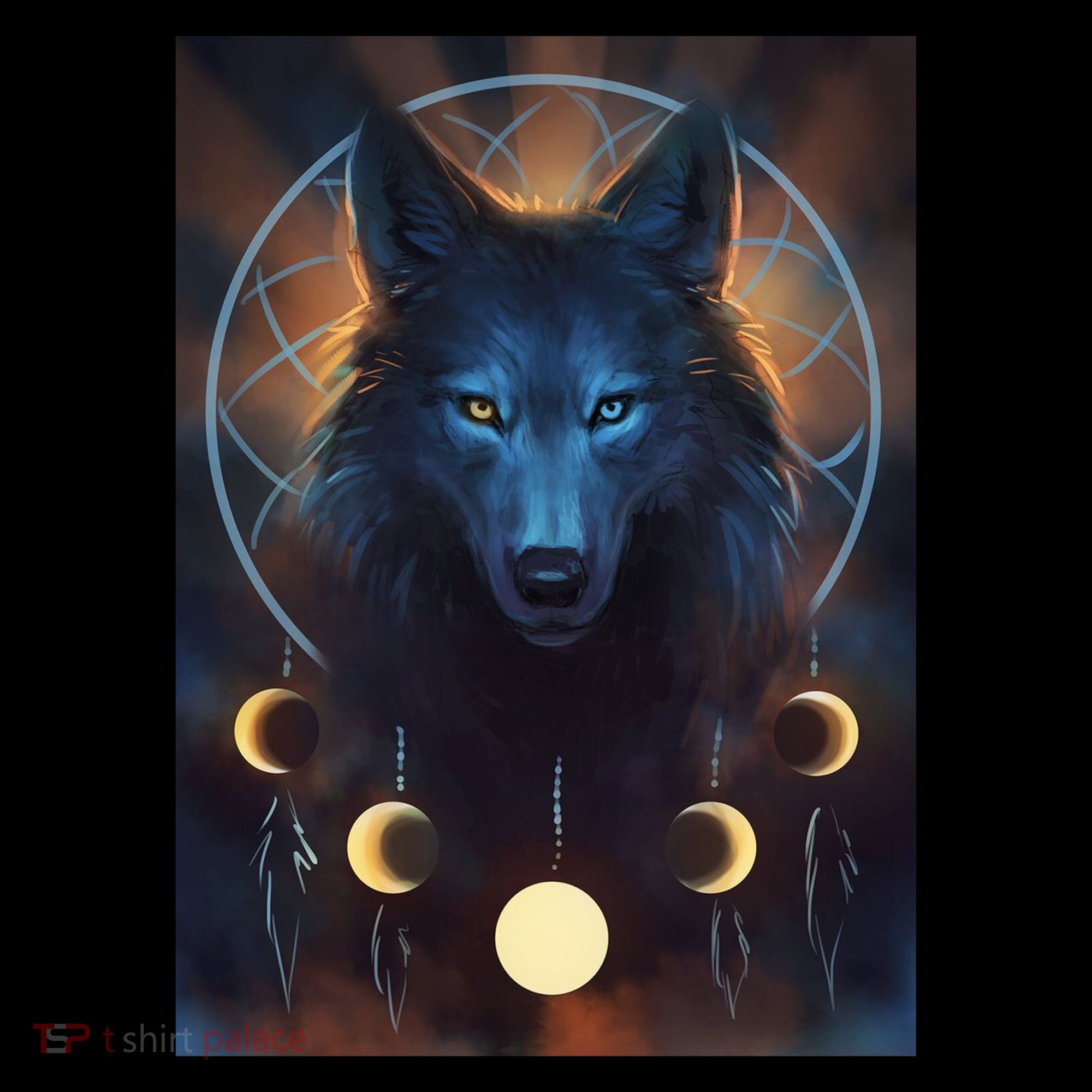 Wolf Dream Catcher Moon Phases  Coffee Mug