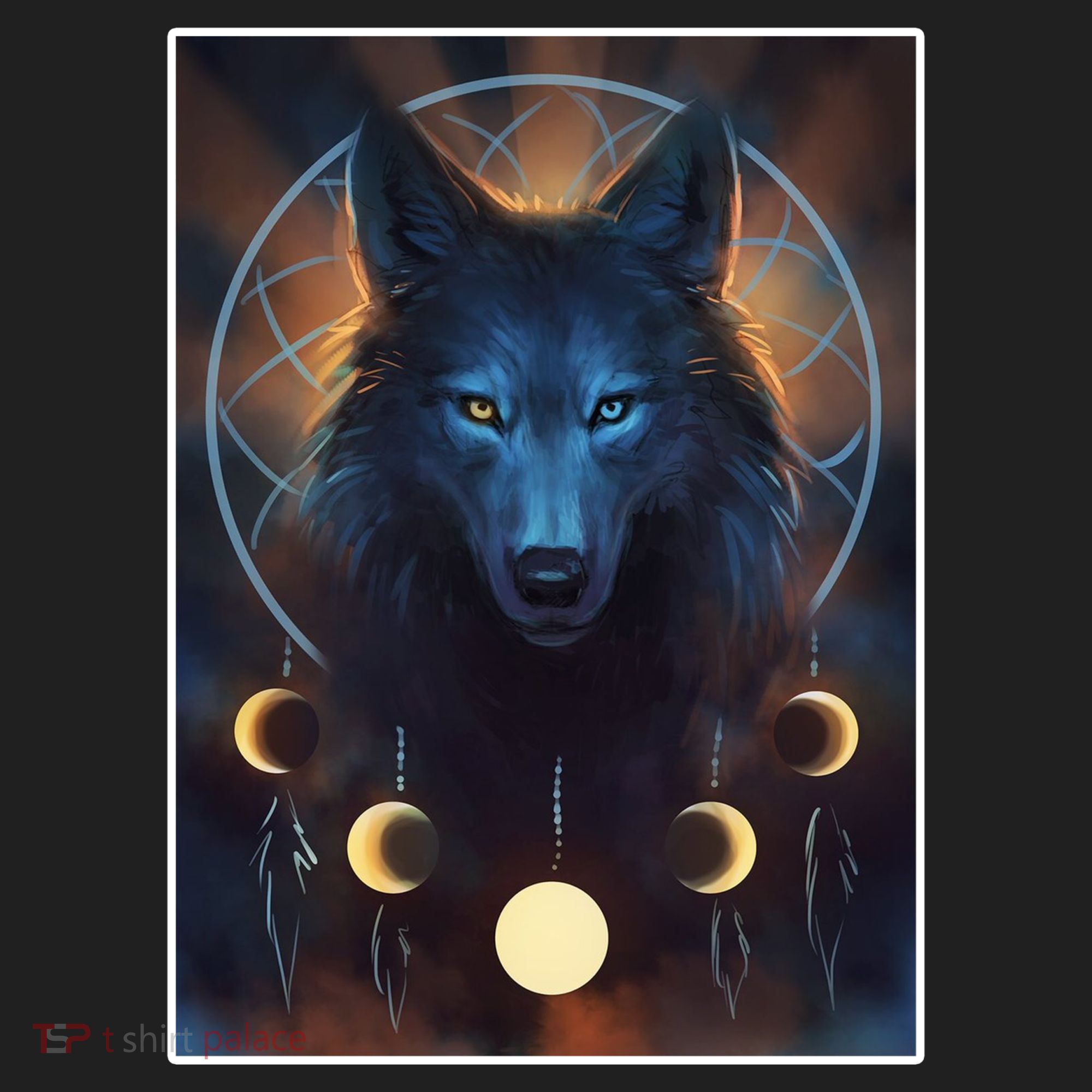 Wolf Dream Catcher Moon Phases  Tumbler