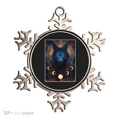 Wolf Dream Catcher Moon Phases  Ornament