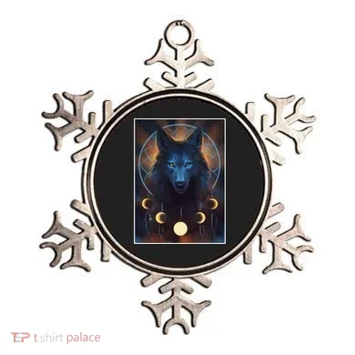 Wolf Dream Catcher Moon Phases  Ornament