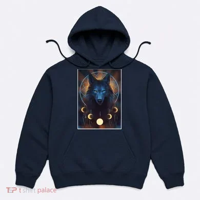 Wolf Dream Catcher Moon Phases  Hoodie