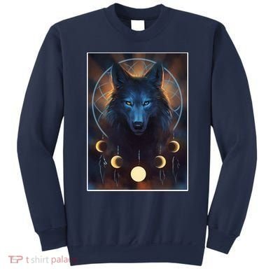 Wolf Dream Catcher Moon Phases  Sweatshirt