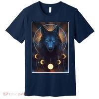 Wolf Dream Catcher Moon Phases  Premium T-Shirt thumb 0