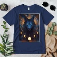 Wolf Dream Catcher Moon Phases  Premium T-Shirt thumb 2